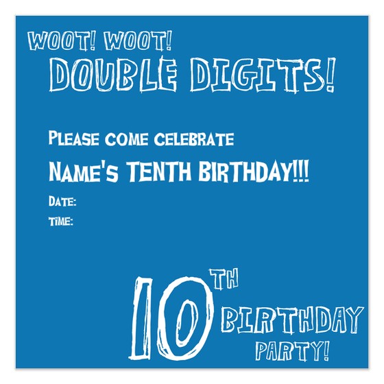 10th Birthday Invitation Quotes 10th Birthday Party Invitation Wording Cimvitation
