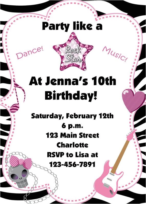 13th Birthday Dance Party Invitations Dance Party Birthday Invitation Rock Star Guitar Music 13th Birthday Dance Party Invitations Dance Party Birthday Invitation Rock Star Guitar Music