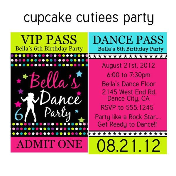 13th Birthday Dance Party Invitations Dance Party Vip Lanyard Badge Custom Invites Digital 13th Birthday Dance Party Invitations Dance Party Vip Lanyard Badge Custom Invites Digital