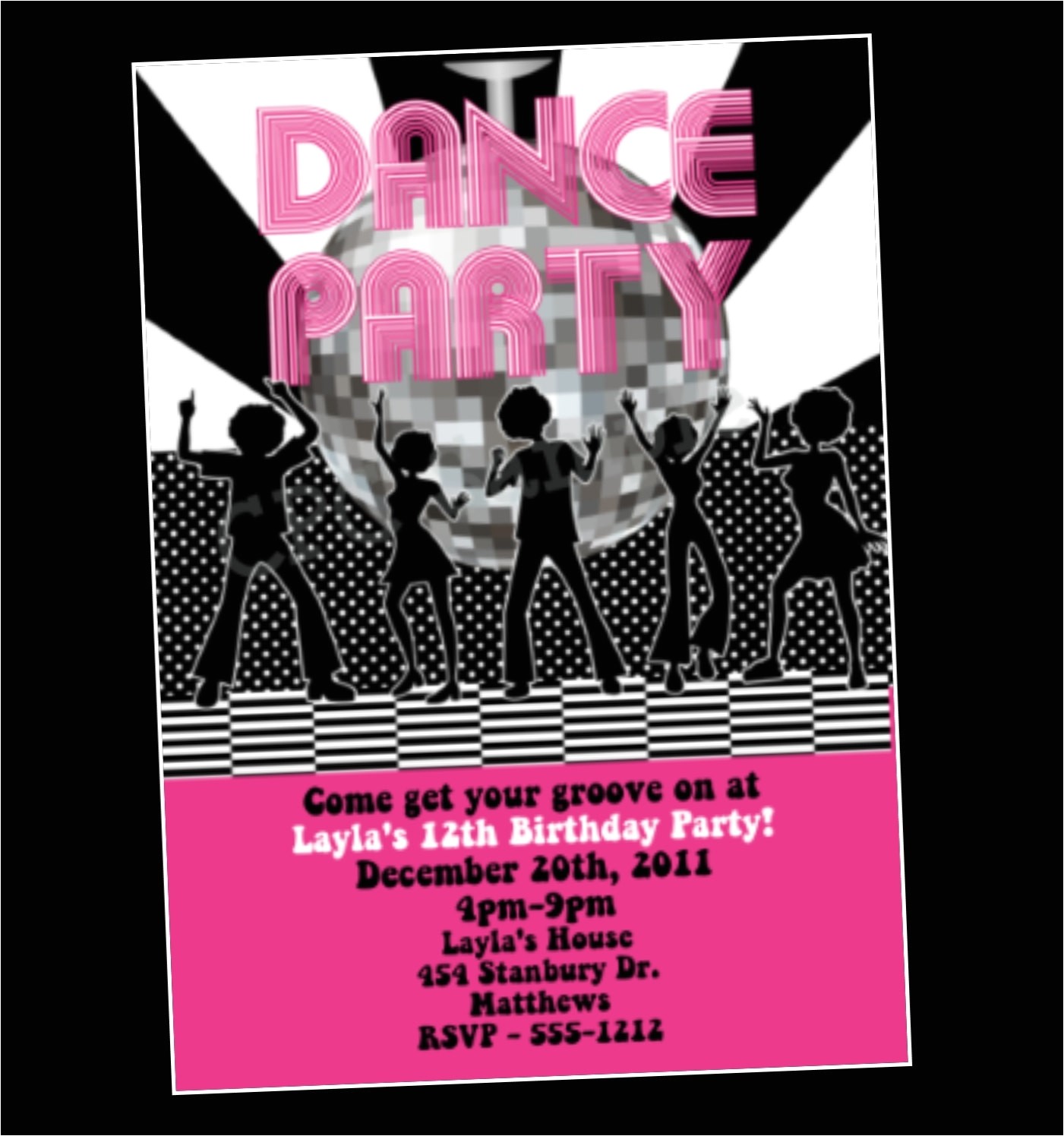 13th Birthday Dance Party Invitations Fancy Kids Disco Party Invitations Sketch Invitation 13th Birthday Dance Party Invitations Fancy Kids Disco Party Invitations Sketch Invitation