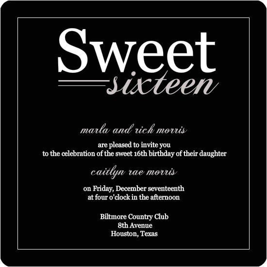 16th Birthday Party Invitations Templates Free 8 Best Of 16th Birthday Invitations Free Printable