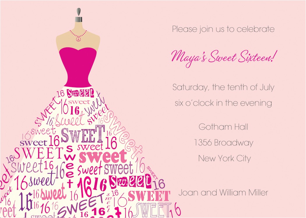 16th Birthday Party Invitations Templates Free Sweet 16th Birthday Invitations Templates Free
