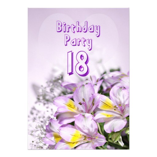 18 Year Old Birthday Party Invitations Birthday Party Invitation 18 Years Old 5" X 7" Invitation