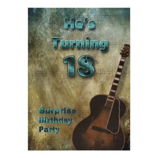 18th Birthday Invitations Male 18th Birthday Party Invitation Brown Teal Male Zazzle