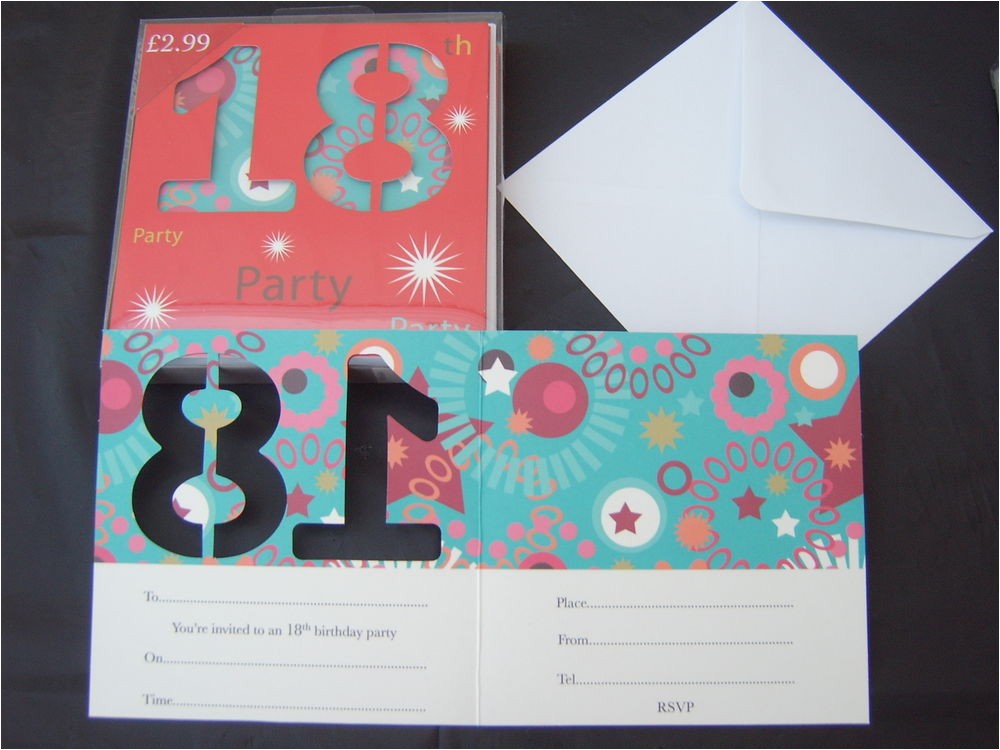 18th Birthday Invitations Male 18th Birthday Party Invitations Male Female Cards Pack Of