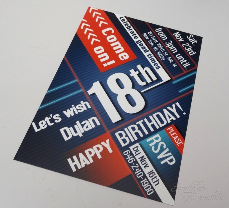 18th Birthday Invitations Male Male 18th Birthday Invitations