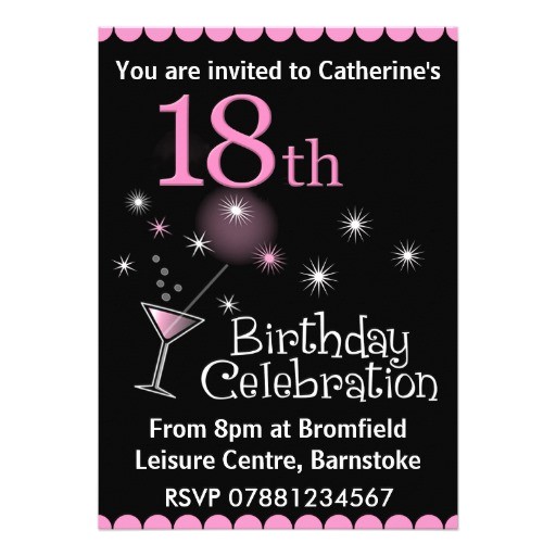 18th Birthday Party Invitations Free 18th Birthday Party Invitation 13 Cm X 18 Cm Invitation