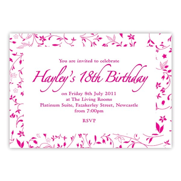 18th Birthday Party Invitations Free 18th Birthday Party Invitations