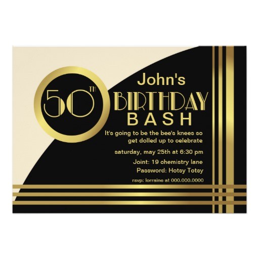1920s Style Party Invitations Hotsy totsy 1920s Style 50th Birthday Party Invite