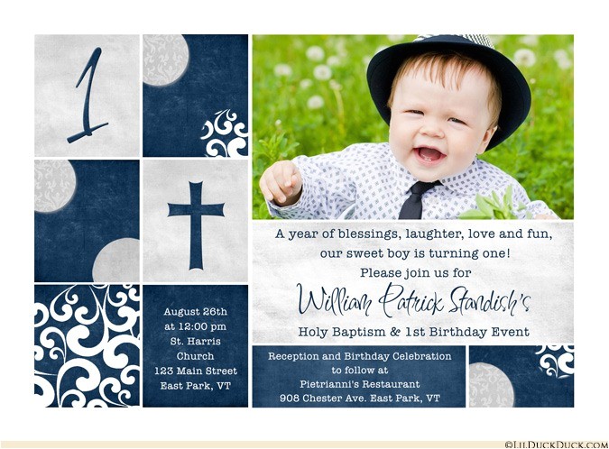 1st Birthday and Baptismal Invitation Wordings Christening Invitations Baptism Cards Dedication