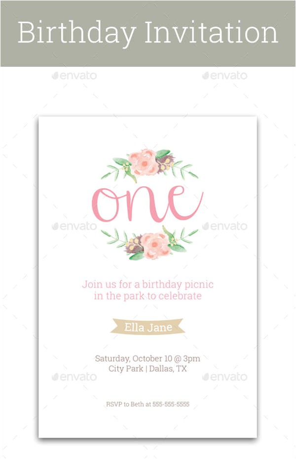 1st Birthday Invitation Letter Sample Birthday Invitation format Templates