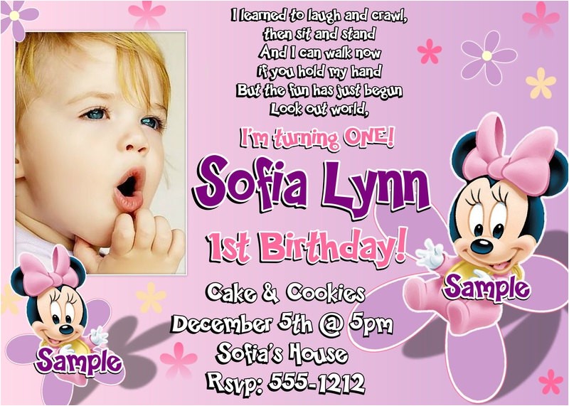 1st Birthday Invitation Sample 1st Birthday Invitation Wording and Party Ideas Bagvania