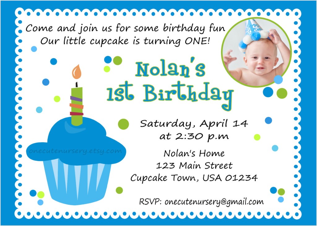 1st Birthday Invitation Sample First Birthday Invitation Wording Bagvania Free