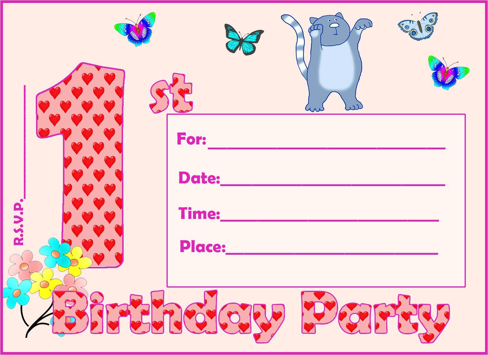 1st Birthday Invitations Free Printable Templates 16 Best First Birthday Invites Printable Sample