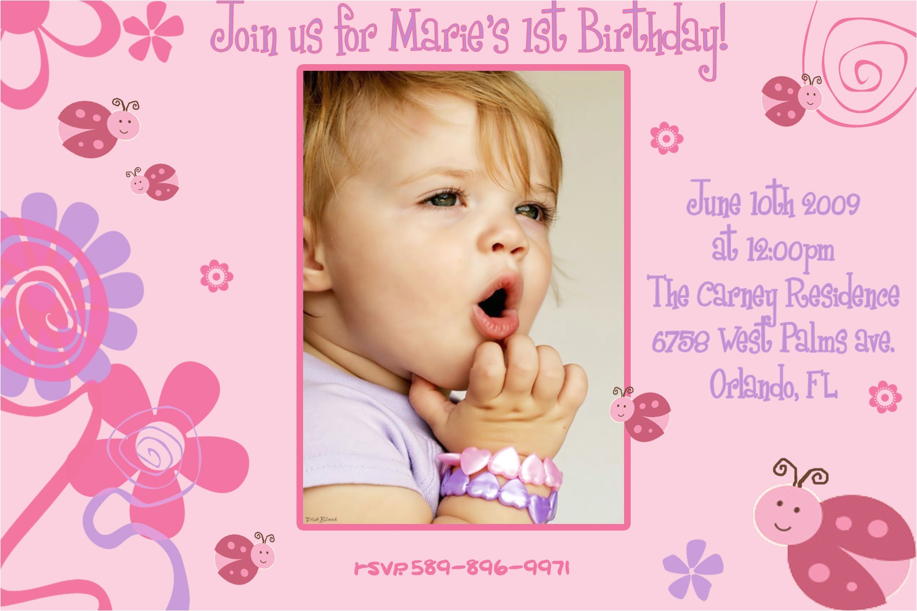1st Birthday Invitations Templates Free First Birthday Invitation Template