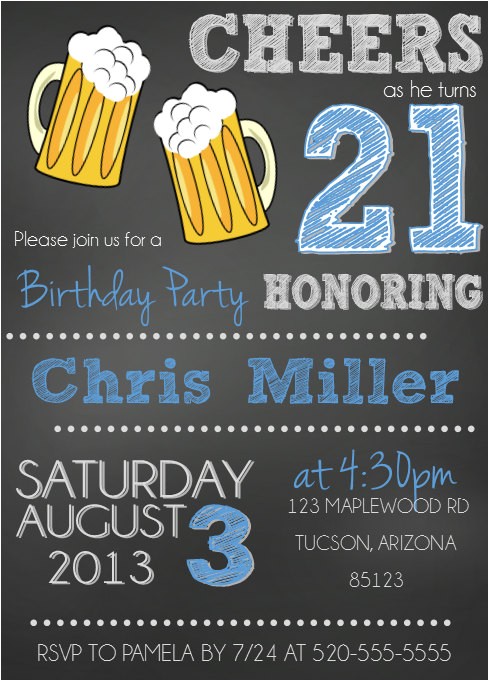 21st Birthday Invitations Male 21st Birthday Invitations Male