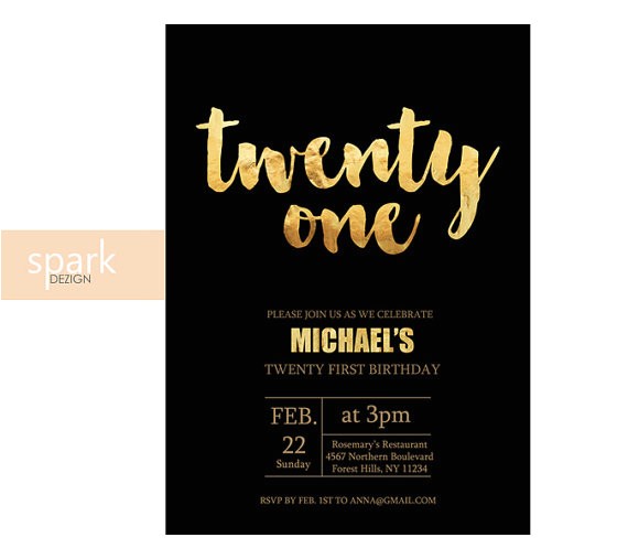 21st Birthday Invitations Male 21st Birthday Invitations Male