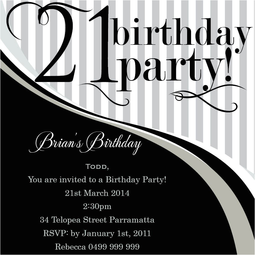 21st Birthday Invitations Templates top 14 21st Birthday Party Invitations theruntime Com