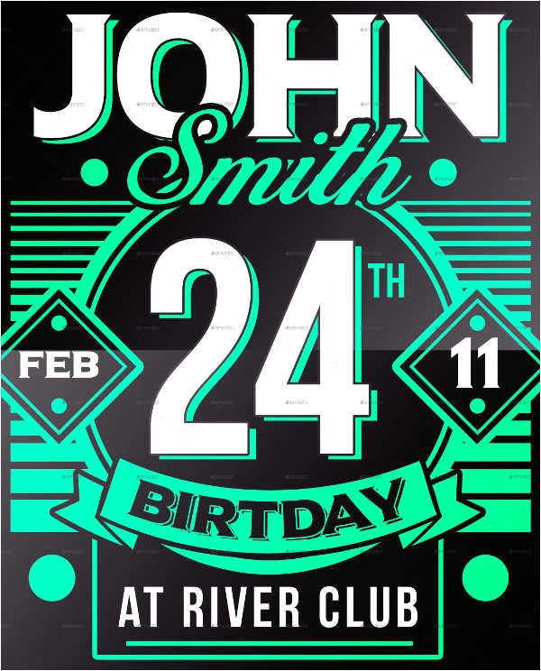 24th Birthday Invitations Ideas 52 Birthday Invitation Designs & Examples Psd Ai