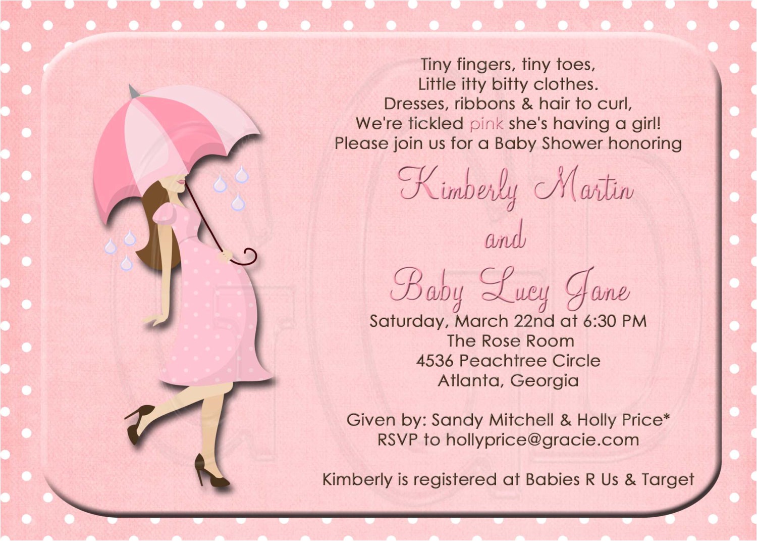 2nd Baby Girl Shower Invitations Silhouette Baby Shower or Sprinkle for 2nd or 3rd Child