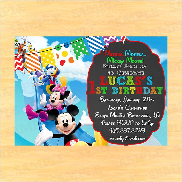 2nd Birthday Invitation Wording Mickey Mouse Mickey Mouse Clubhouse Invitation Wording Mickey Mouse