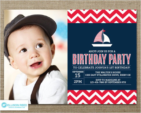 2nd Birthday Invitations Boy Templates Free 30 First Birthday Invitations Free Psd Vector Eps Ai