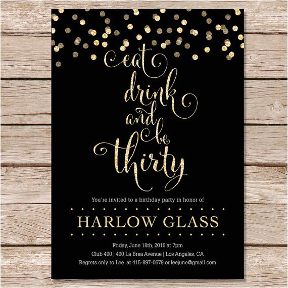 30th Birthday Invitation Templates Free Download 30th Birthday Invitation Glitter Invitation Printable