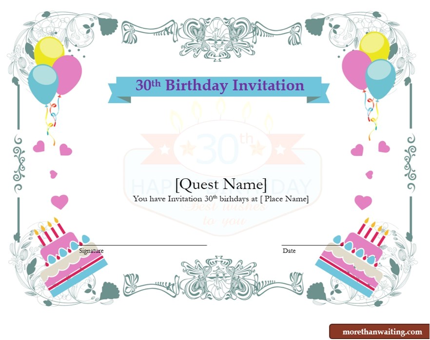 30th Birthday Invitation Templates Free Download Download Free 30th Birthday Invitations Templates for Him