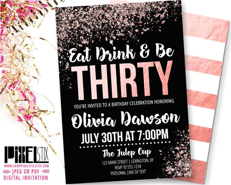 30th Birthday Invitations Templates Free 30th Birthday Invitation 30th Birthday Invitation for