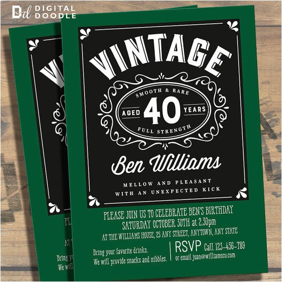 40th Bday Party Invites 40th Birthday Party Invitations for Men