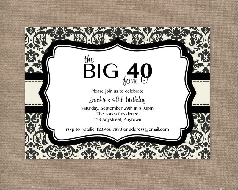 40th Bday Party Invites 8 40th Birthday Invitations Ideas and themes – Sample
