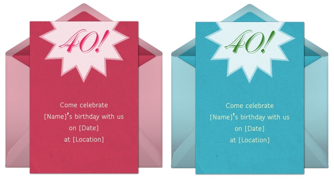 40th Birthday Invitation Ideas 40th Birthday Invitation