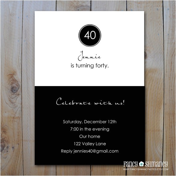 40th Birthday Invitation Templates Free Download 25 40th Birthday Invitation Templates Free Sample