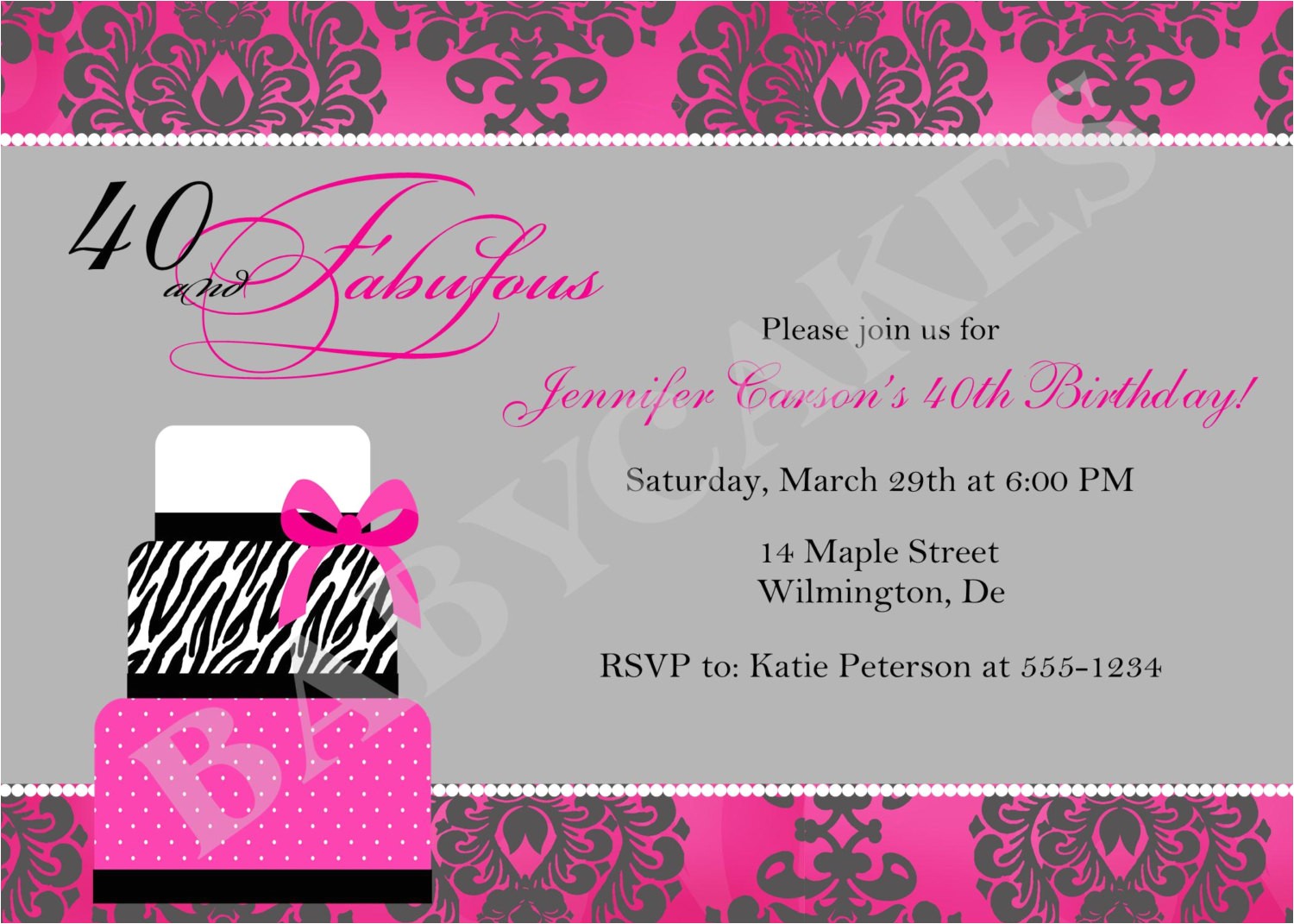 40th Birthday Invitations Free Templates 40th Birthday Invitation Wording Template Best Template