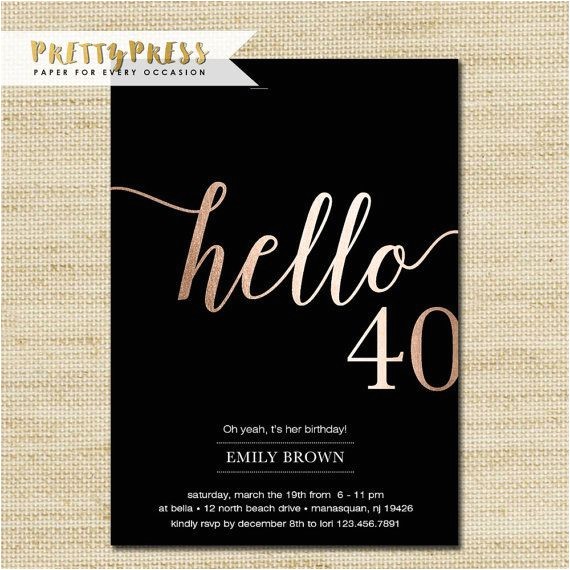 40th Birthday Invite Wording for Her 40th Birthday Invitation Beneficialholdings Info