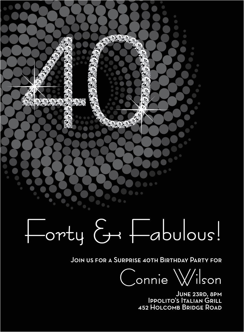 40th Birthday Invite Wording for Her 8 40th Birthday Invitations Ideas and themes Sample