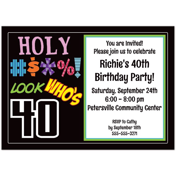 40th Birthday Party Invitation Wording Funny Free Printable 40th Birthday Party Invitations Templates