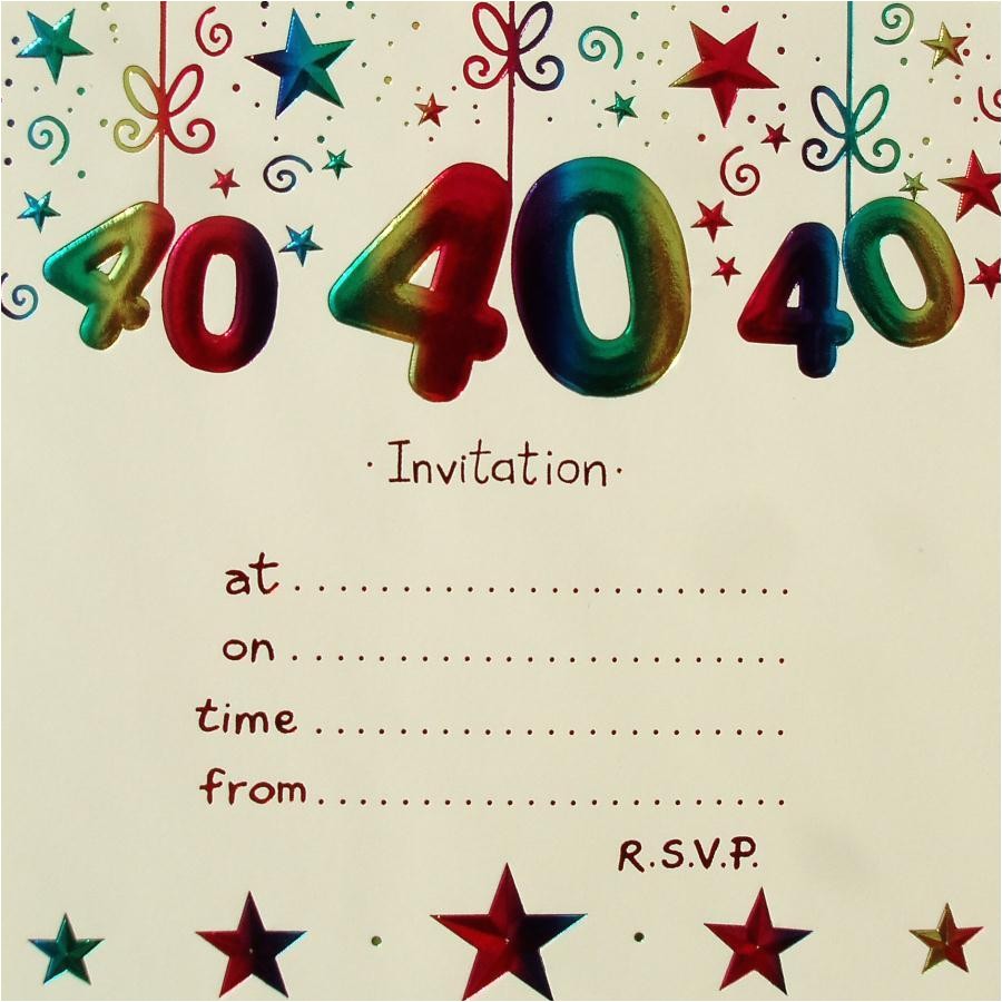 40th Birthday Party Invitations Templates Free Surprise 40th Birthday Invitation Free Template
