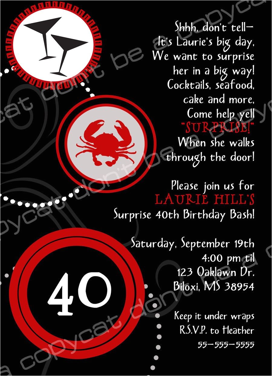 40th Party Invitation Wording 40th Birthday Invite Wording Surprise Lordy Lordy forty