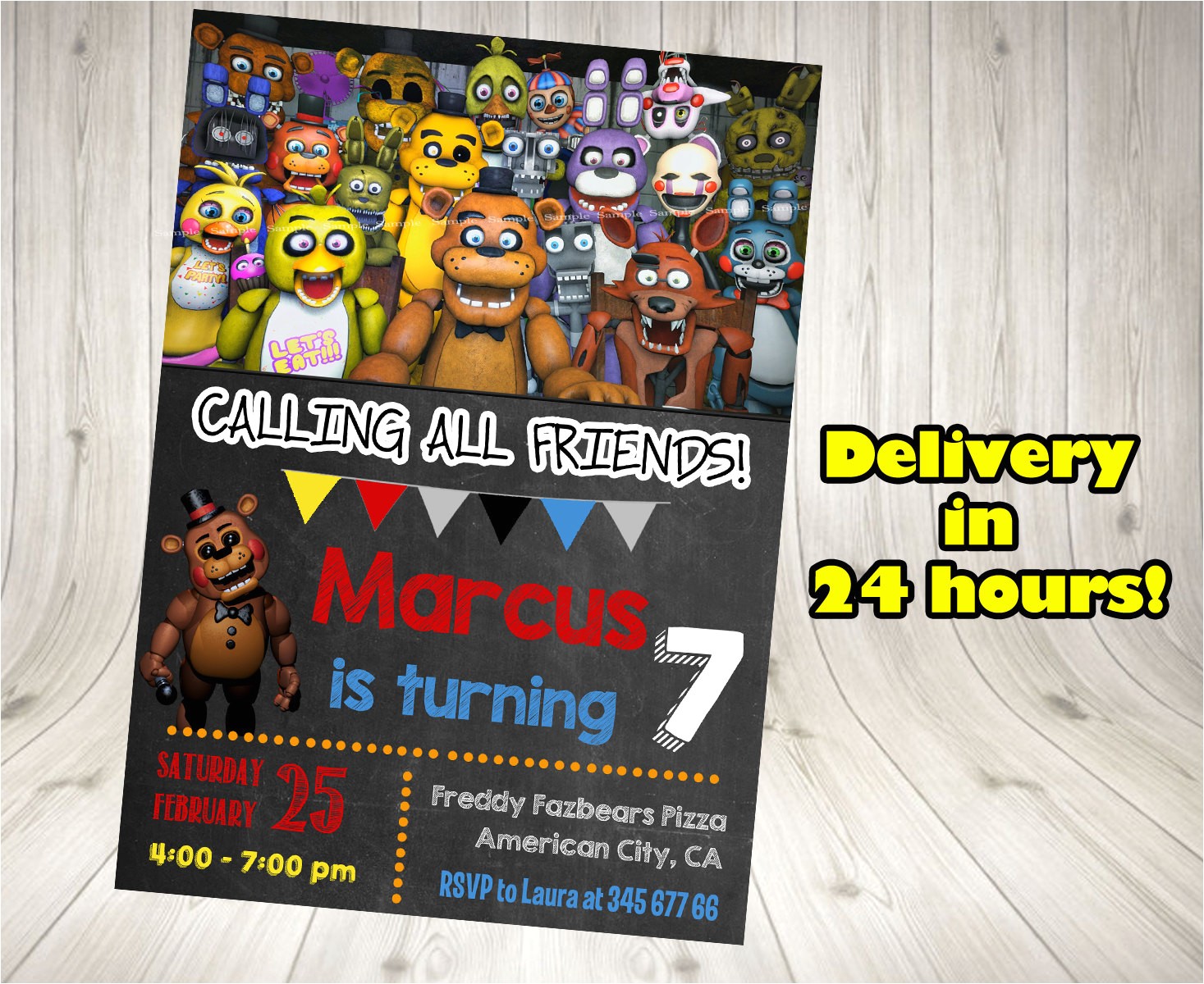 5 Nights at Freddy S Birthday Invitations Five Nights at Freddy S Invitation Five Nights by 5 Nights at Freddy S Birthday Invitations Five Nights at Freddy S Invitation Five Nights by