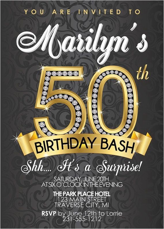 50th Birthday Invitation Ideas 50th Birthday Invitations Templates Free