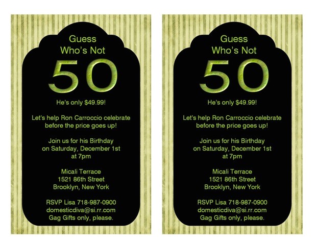 50th Birthday Invitation Ideas 50th Birthday Party Invitation Ideas