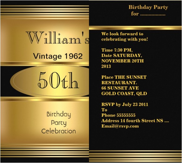 50th Birthday Invitation Ideas for Him 50th Birthday Invitations for Him
