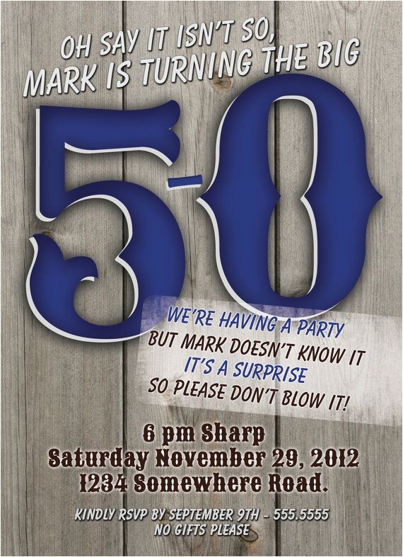 50th Birthday Invitation Ideas Funny 50th Birthday Surprise Party Invitations Digital by
