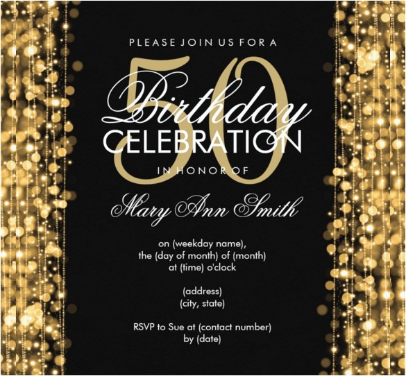 50th Birthday Party Invitation Templates 45 50th Birthday Invitation Templates – Free Sample