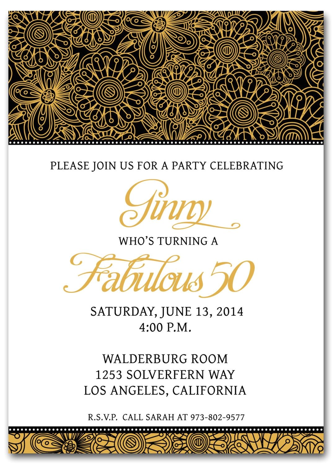 50th Birthday Party Invitation Templates 50th Birthday Invitation Templates Free Printable