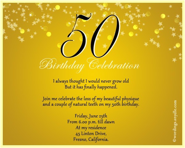 50th Birthday Party Invitation Wording 60th Birthday Invite A Birthday Cake
