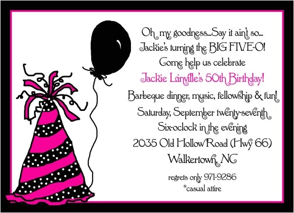 50th Birthday Party Invitation Wording Invitation for 50th Birthday Party New Party Ideas