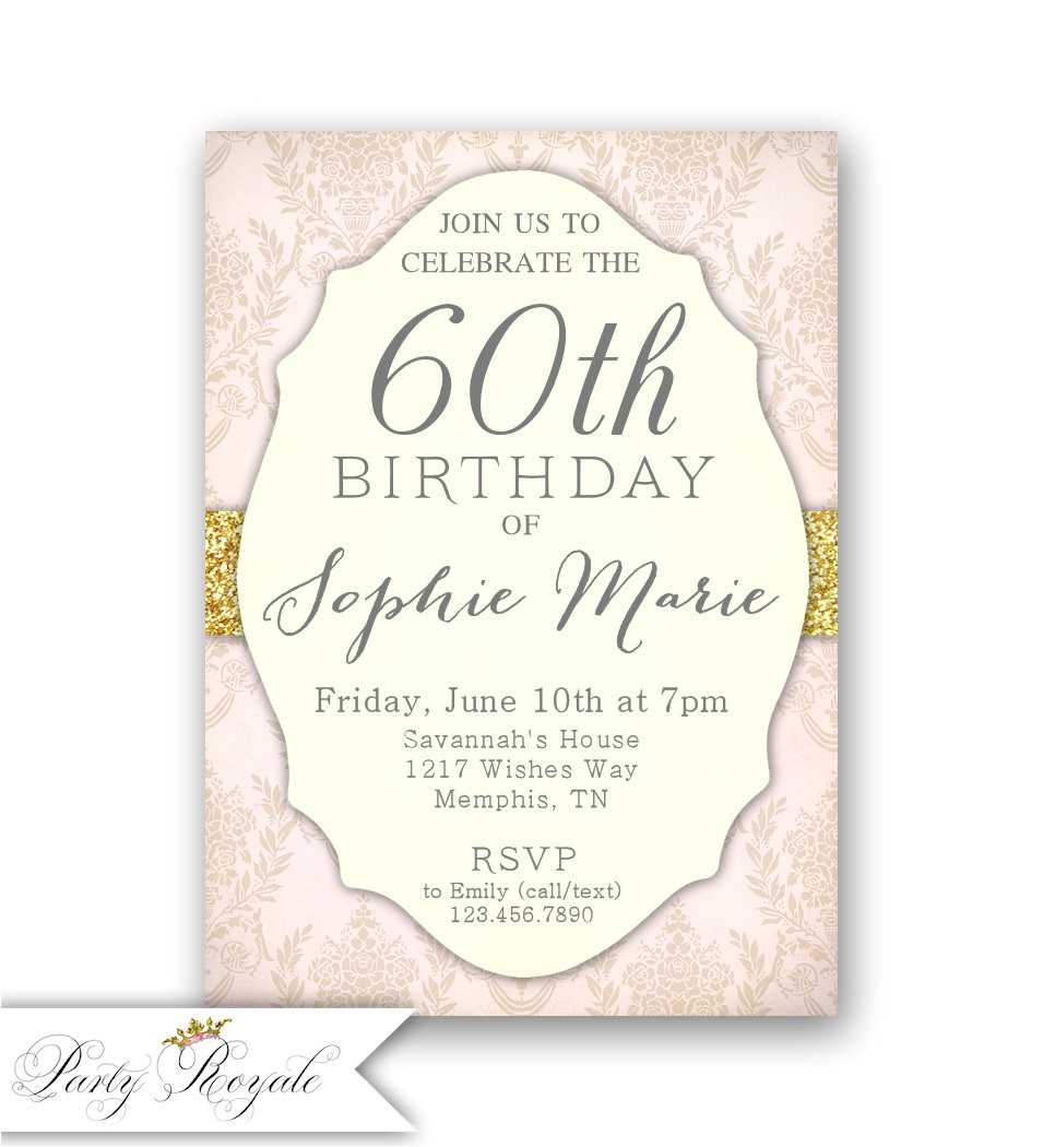 60th Birthday Brunch Invitations Elegant 60th Birthday Invitations Women 39 S 60th
