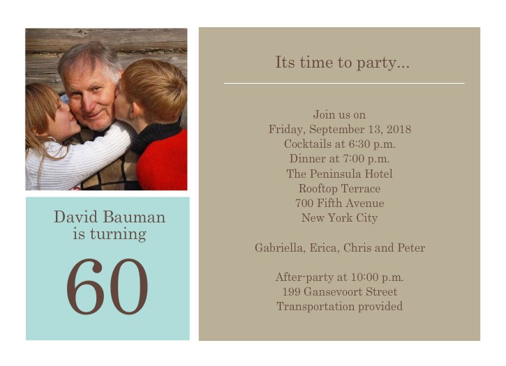 60th Birthday Invitation Sample 60th Birthday Invitations